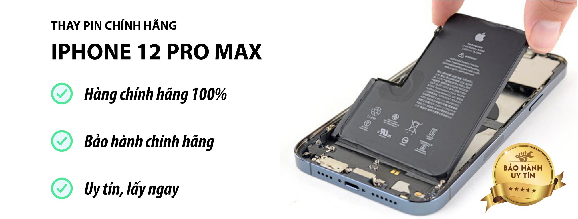 Thay pin iPhone 12 Pro Max chính hãng